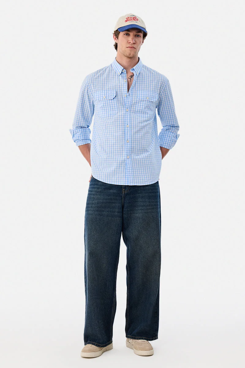 سنيتش Double Pocket Gingham Shirt